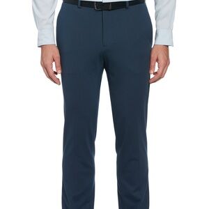 Perry Ellis Men's Classic Slim Fit Blue Dress Pants